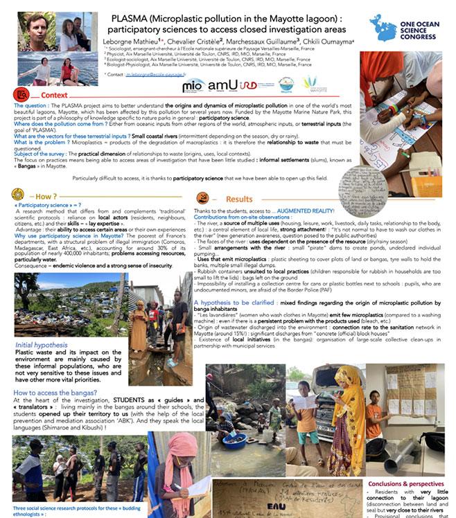 PLASMA (Microplastic pollution in the Mayotte lagoon) : participatory sciences to access closed investigation areas